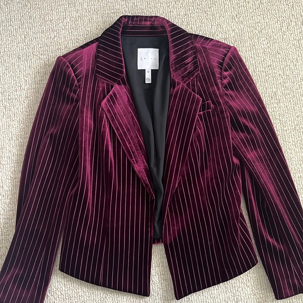 Plum and pink velvet jacket